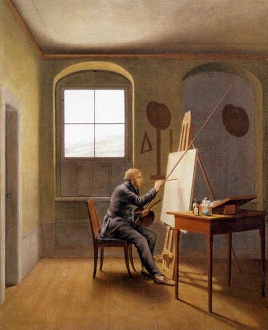 Caspar David Friedrich in His Studio