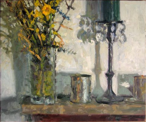 Still Life Green Candle