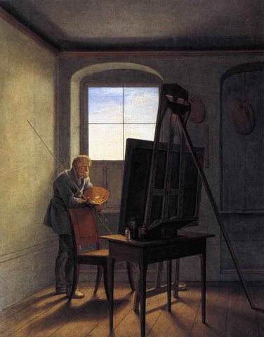 Caspar David Friedrich in His Studio