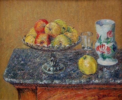 Fruit Bowl with Apples and a Jug