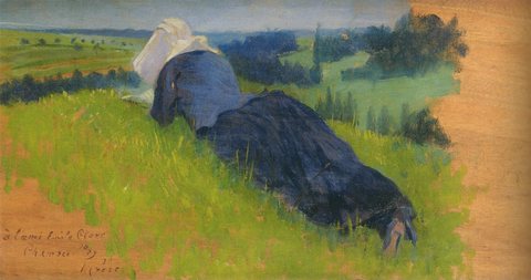 Peasant Woman Lying in the Grass