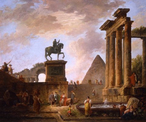 A Capriccio with Troubadours and Washerwomen among Roman Ruins