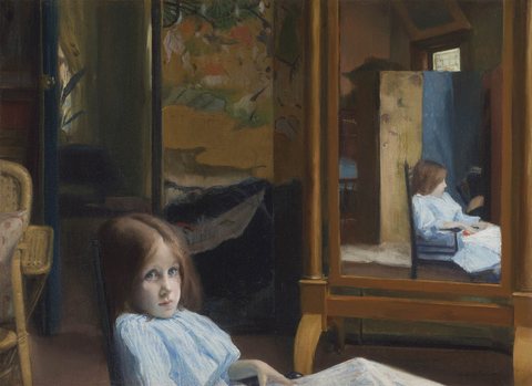 Little Girl (Lucie Esnault at the Cheval Glass)