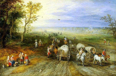 Panoramic Landscape with Travellers
