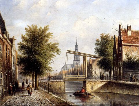 Capriccio: Sunlit Town View in Amsterdam