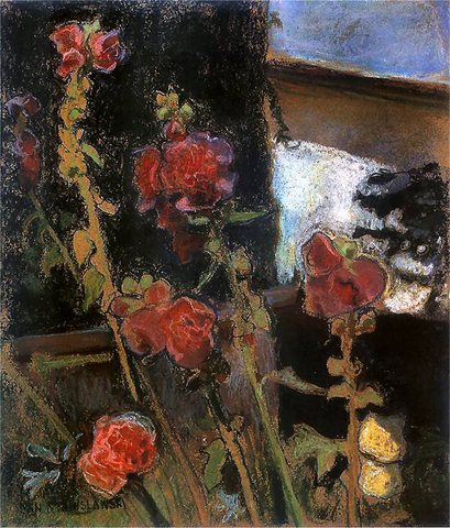 Hollyhocks
