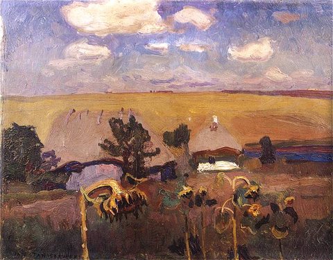 Sunflowers and Cottages
