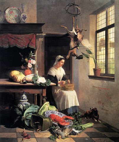 David Emil Joseph De A Maid In The Kitchen