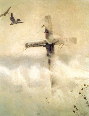 Cross in a Snowstorm