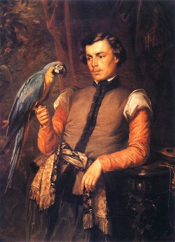 Nobleman with a Parrot