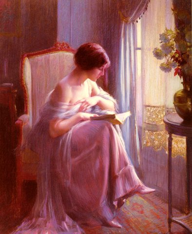 Delfin Young Woman Reading By A Window