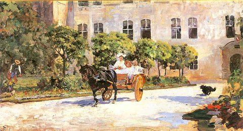 Carriage in Front of a Palace