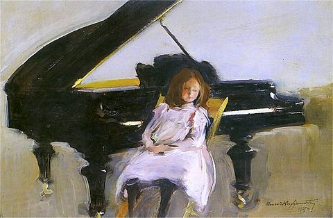 Girl and Piano