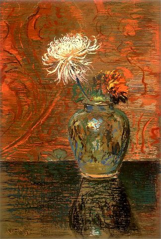 Chrysanthemums in a Vase