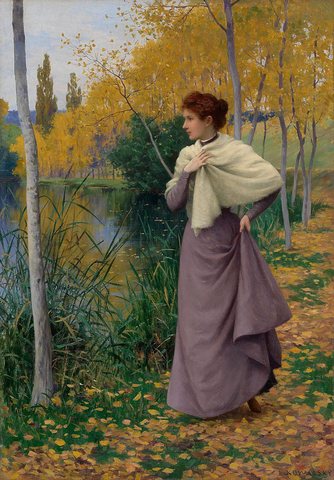 Autumn on the Shore of the Lake