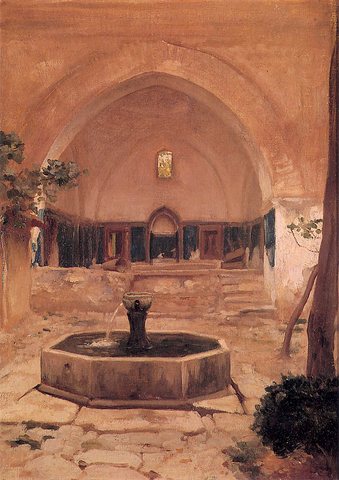Courtyard of a Mosque at Bursa