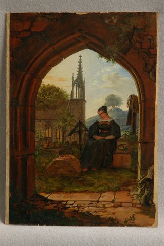 Mourning Girl at the Cemetery