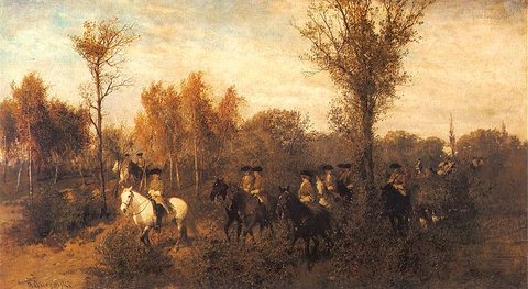 Cavalcade in a Birch Grove