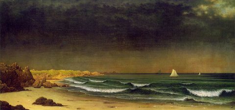Approaching Storm: Beach near Newport