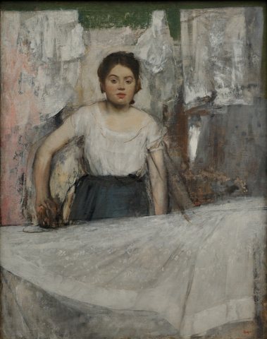 woman ironing