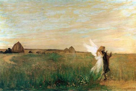 Aman Jean Edmond Hesiod Listening to the Inspiration of the Muse
