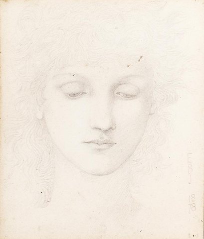 Burne Jones Edward Coley Head of a Girl