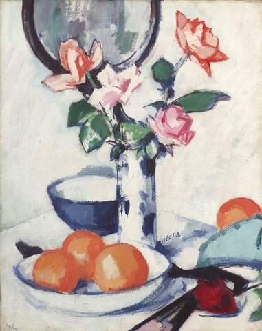 Still Life of Roses and Oranges