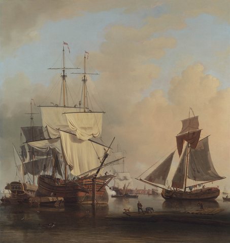 Shipping on the Thames off Rotherhithe