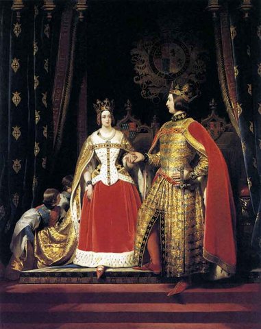Кралица Виктория и принц Албърт на костюмирания бал на 12 май 1842 г.