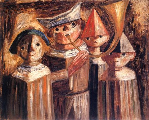 Four Children with a Trumpet