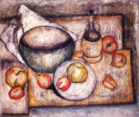 Still Life with a Green Bowl and Fruit