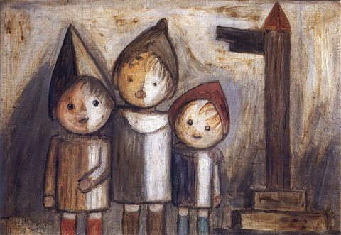 Three Children at a Signpost