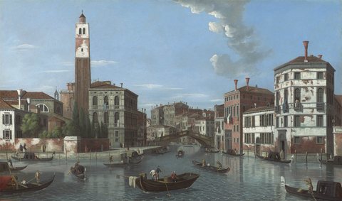 View of the Grand Canal, Venice, with San Geremia and the Entrance to the Cannaregio
