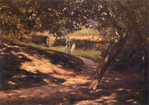 В градината