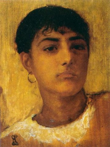 Study of a young girls head