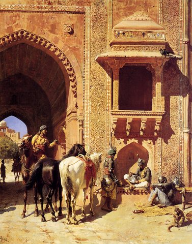 Edwin Gate Of The Fortress At Agra India