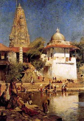 Edwin The Temple And Tank Of Walkeshwar At Bombay