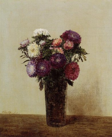 Henri Vase of Flowers Queens Daisies