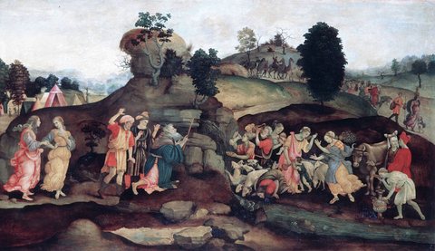 Moses brings forth Water out of the Rock
