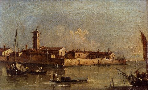 View Of The Island Of San Michele Near Murano Venice