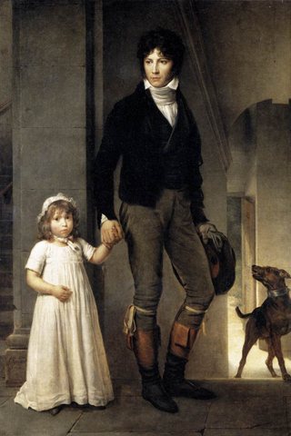 Jean Baptist Isabey Miniaturist With His Daughter