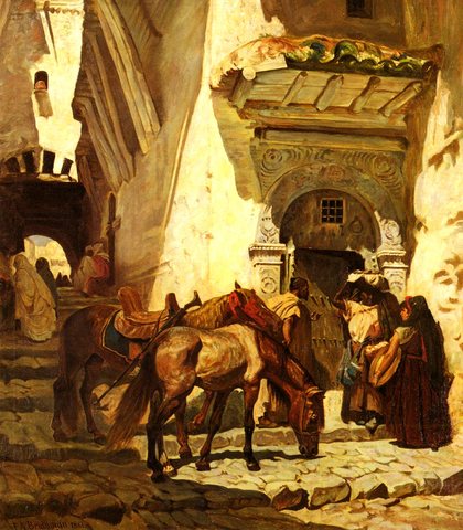 Bridgeman Frederick Arthur Near The Kasbah