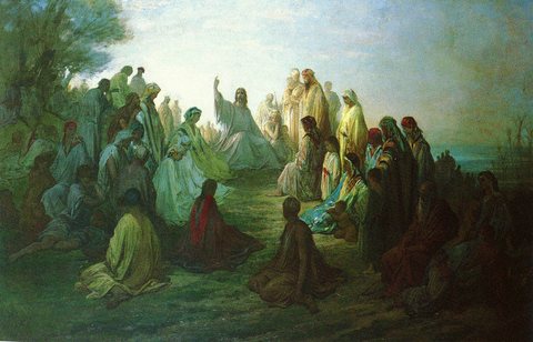 Dore Gustave JESUS PRECHANT SUR LA MONTAGNE