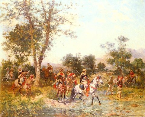 Washinton Georges Cavaliers Arabes A L Abreuvoir