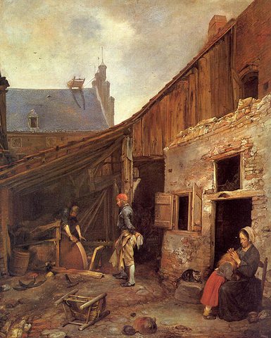 TERBORCH Gerard The Family Of The Stone Grinder