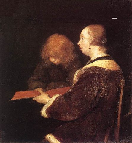 TERBORCH Gerard The Reading Lesson