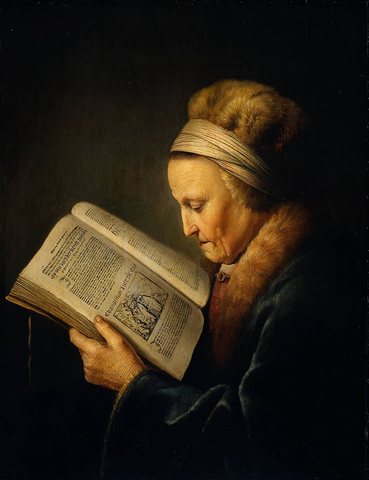 Gerard Old Woman Reading a Lectionary