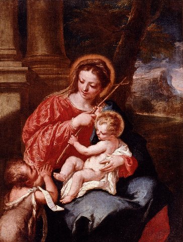 Madonna And Child With Sain John The Baptist