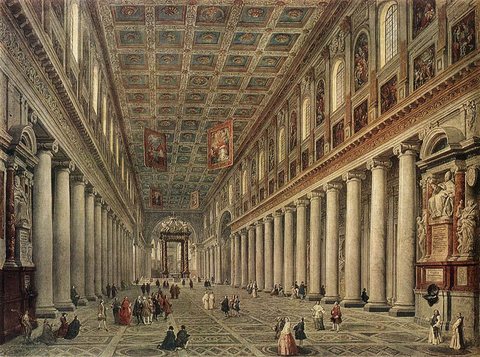 Interior Of The Santa Maria Maggiore In Rome