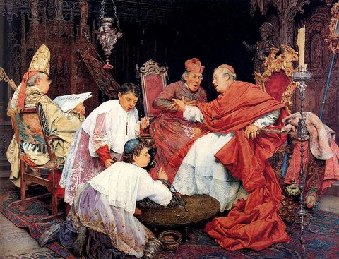Giuseppe Cardinals In An Interior